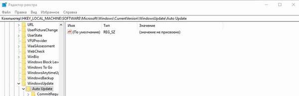auto update реестр windows 10