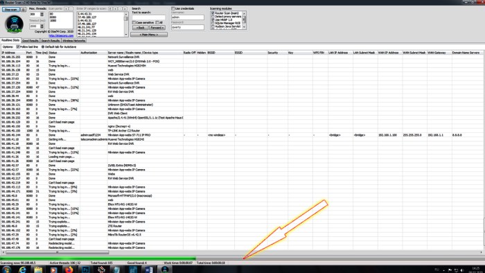 ip камера прогресс сканирования ip адресов